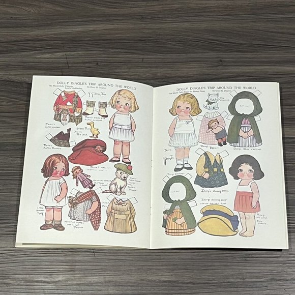 Vintage 1978 Dolly Dingle Paper Doll Book Around The World Grace G Drayton Uncut - Picture 14 of 16